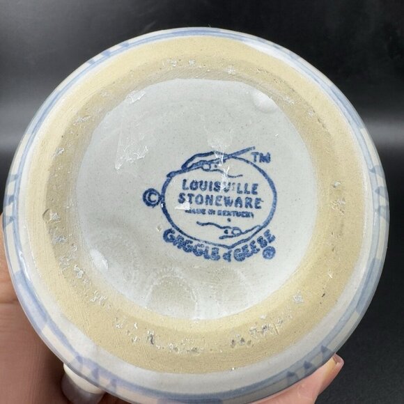 LOUISVILLE Stoneware Sugar Bowl Creamer Set Gaggle of Geese Pottery Set 2 USA - Picture 5 of 15